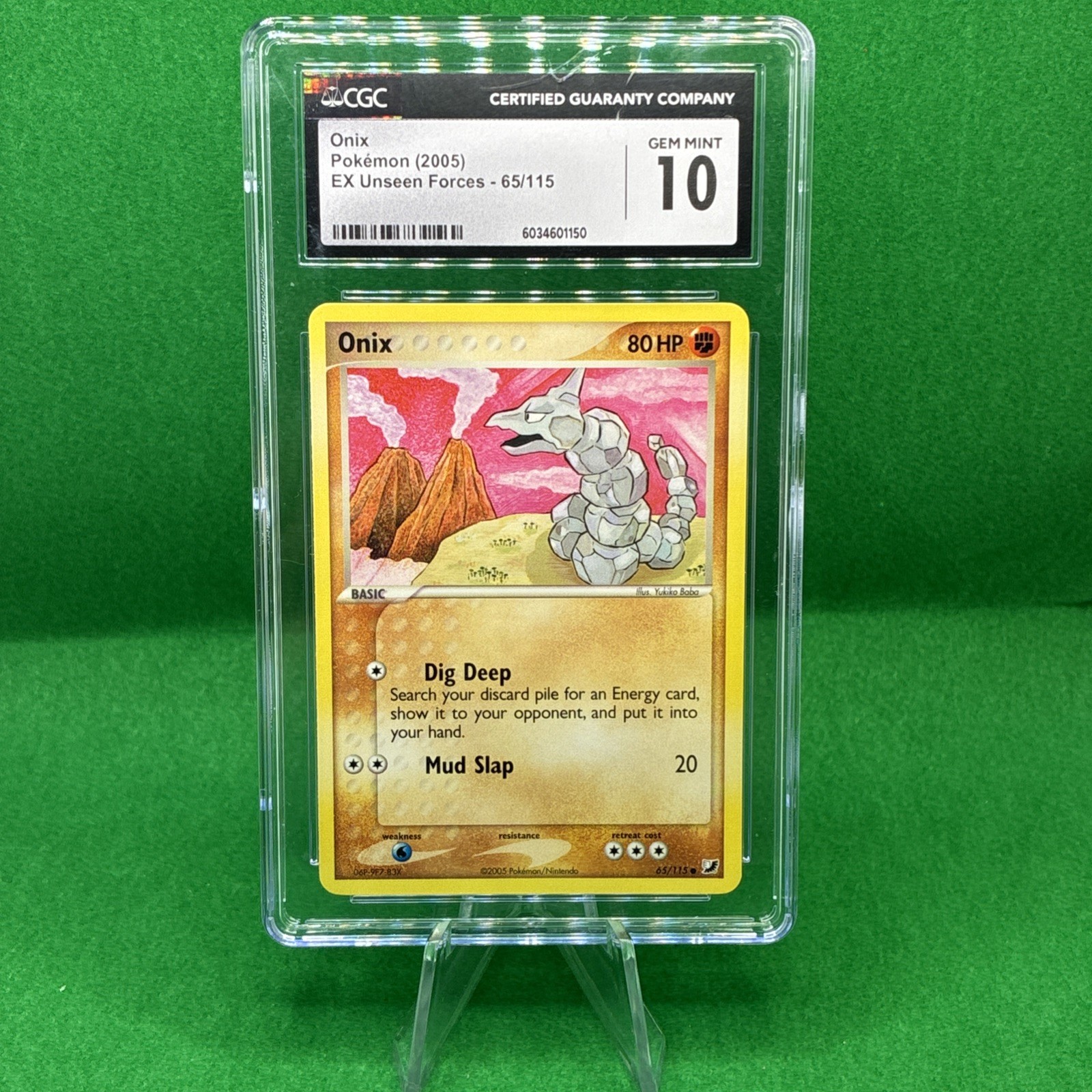 2005 Pokémon EX Onix Unseen Forces #65/115 CGC 10 Gem Mint Graded