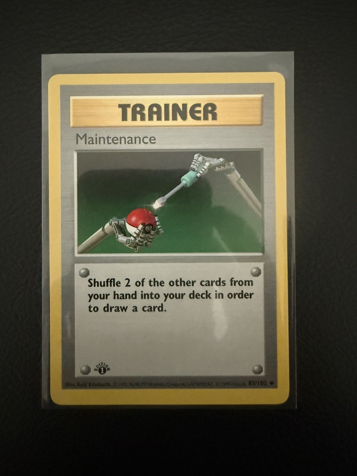 1999 Pokemon Maintenance Base Set 1st Edition Shadowless 83/102 NM