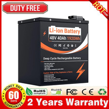 48V 40Ah 50ABMS LiFePO4 battery ebike battery Lithium Pack for RV Solar Off-grid