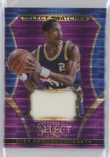 2013-14 Panini Select Swatches Purple Prizm 2/99 Alex English #14 HOF 1u6