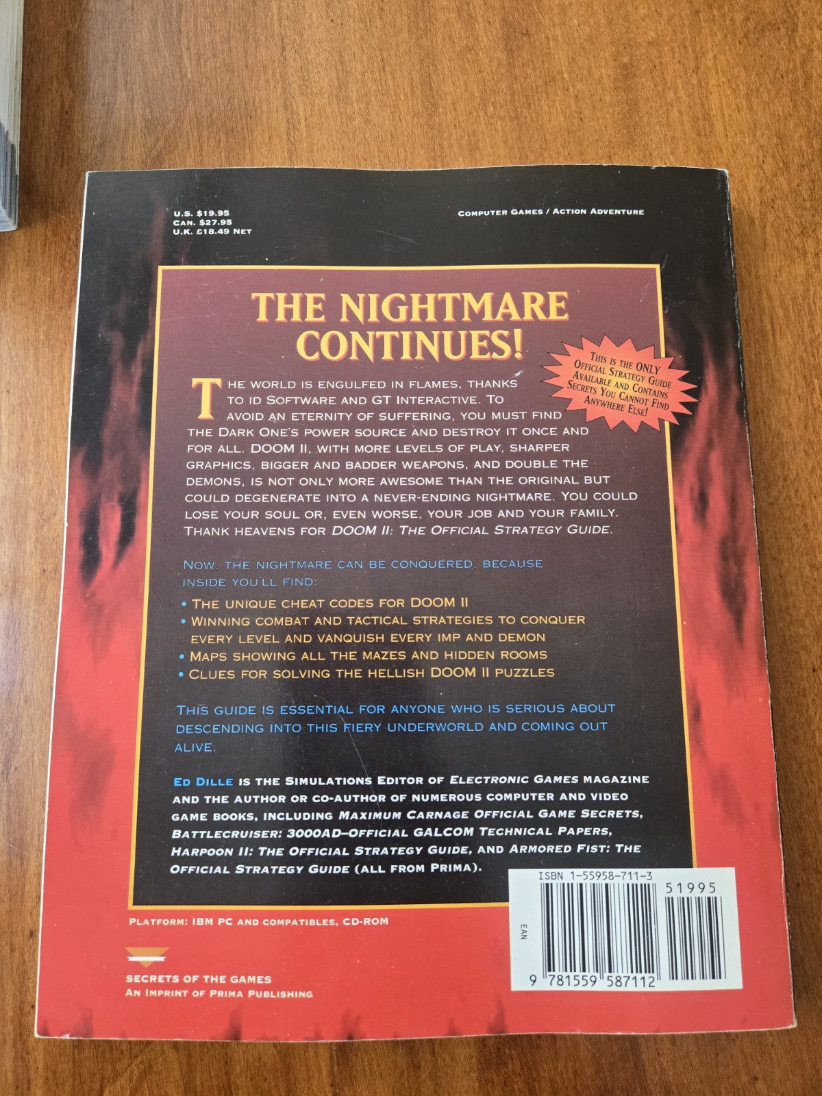 Doom Video Game Strategy Guide And Books Lot 