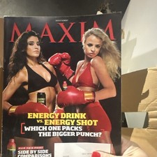 Maxim Magazine Energy Drinks vs. Energy Shot Illustrated Lifestyle Issue