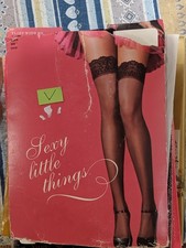 Vintage Thigh High Stockings 1pr Victoria's Secret seamless Unused Nylon C  V