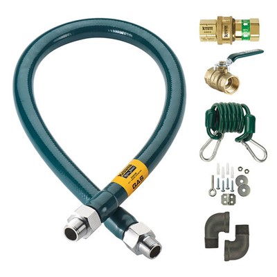 Krowne M7572K Royal Series 72'' Long 3/4'' Diameter Moveable Gas Hose Kit
