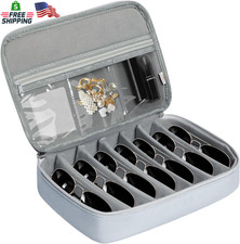 Bellzacasa Travel Sunglasses Organizer Case, Eyeglasses Storage Holder Box with