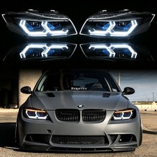 Pair Led Headlights For Bmw E90 E91 2009-2012 Front Lamps Assembly Halogen Model