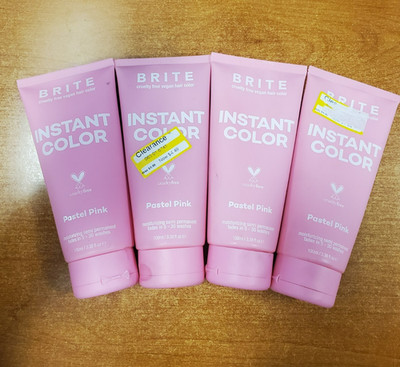4 Pk: Brite Instant Color *PASTEL PINK* Vegan Hair Color Semi-Perm. (6452) R3P1