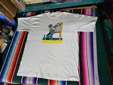 Vtg Beach Volleyball Dog T-Shirt GTE Visa Promo USA Single Stitch XL 90s