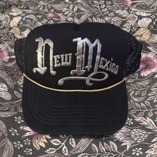 New Mexico Black Solid Trucker Hat Mesh Back ...