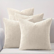 Set Of 4 Crushed Velvet Cushion Covers OR Filled Cushions 18x18" Sofa Pillows UK