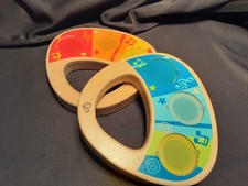 Hape Brand Musical Maracas Duo Wooden Shaker Rattle Multicolor Baby Toddler Play