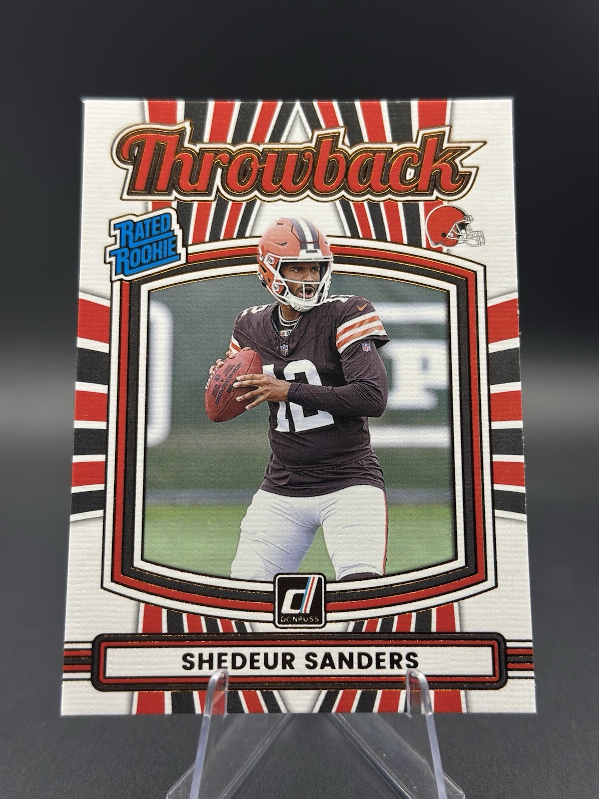 Shedeur Sanders 2025 Panini Donruss #2 Throwback Rated Rookie RC