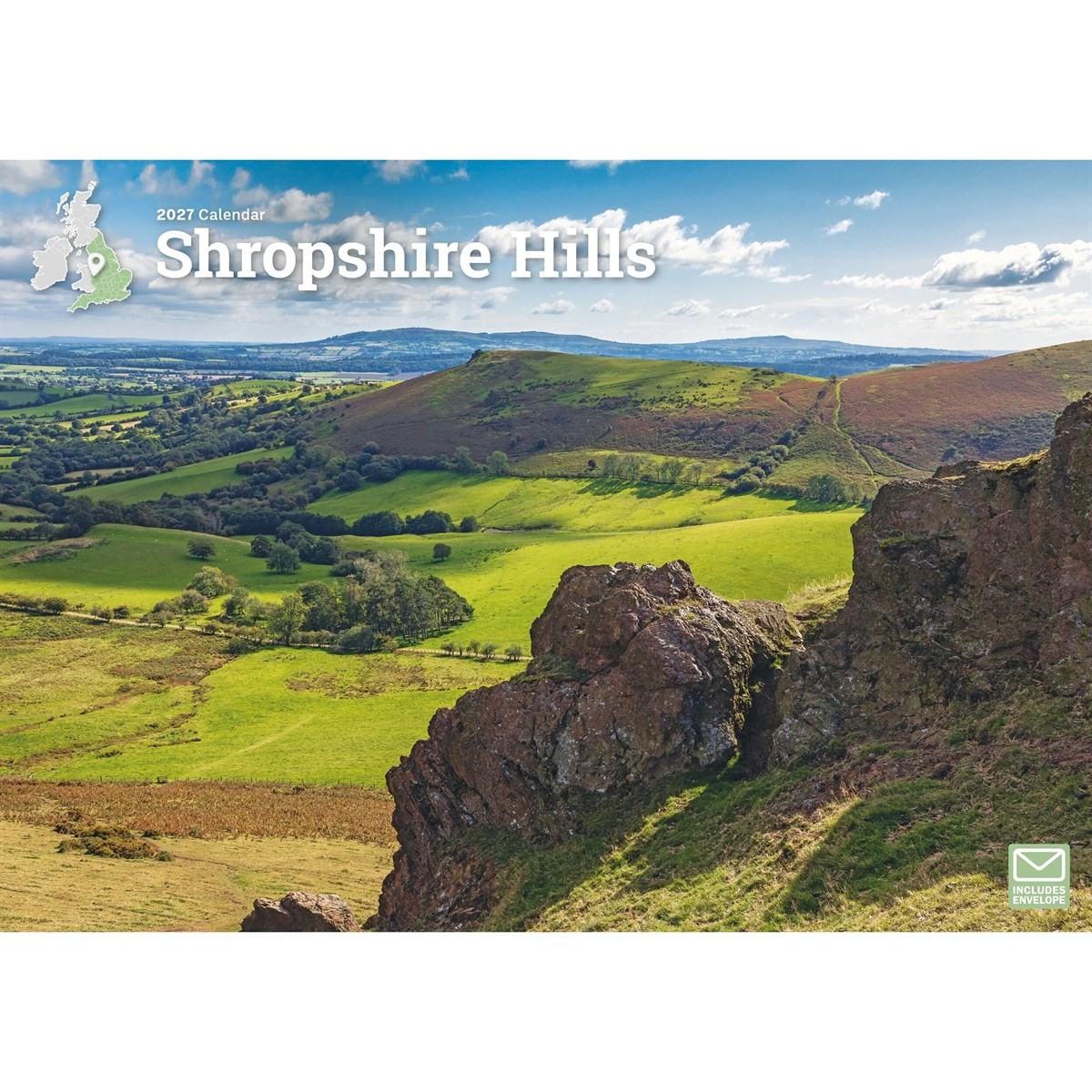 Shropshire Hills A4 Calendar 2027 - Regional - Month To View