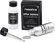 Liquid Silver Leaf Paint Kit - Alcohol-Based Quick Dry Ultra Shiny Metallic Gild