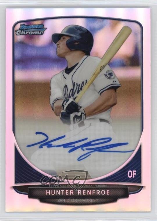 2013 Bowman Draft Chrome Prospect Refractor Hunter Renfroe #BCA-HR Auto 12qi