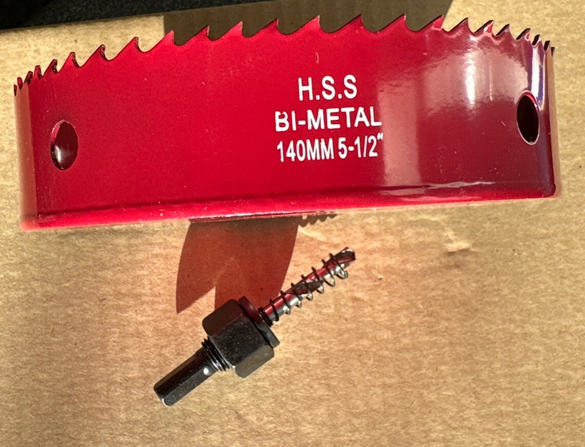 140mm Bi Metal M42 HSS Hole Cutter Drill Bit Wood Plaster Board Soft Metal