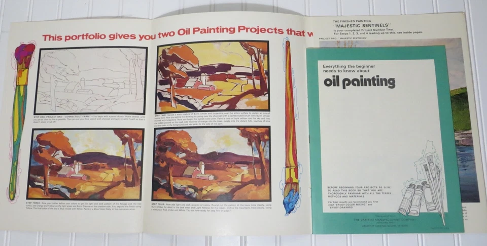 Oil Painting Book #3 & Acrylic Painting Book #4 Art Instruction Books 1971 - Image 3 of 4