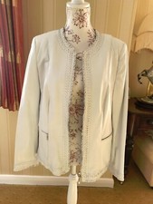Basler Off White, Absolutely Stunning Lambs Leather Jacket Size 18, Used