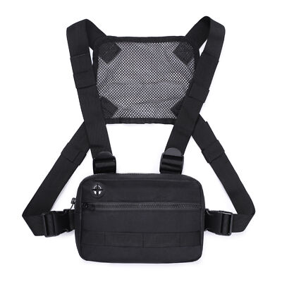 Sport Tactical Combat Chest Rig Bag Front Pouch Recon Kit Pack Protective Vest#A | UK
