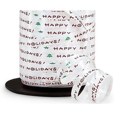 1/4" Wide Happy Holidays Curling Ribbon - 250 Yards 1400125 