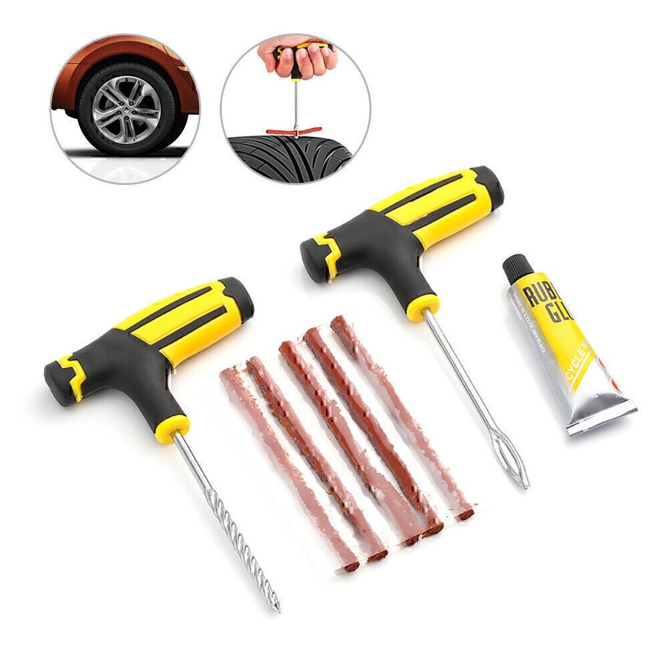 Car Tubeless Tyre Tire Puncture Repair Tools Plug Repairing Kit Needle