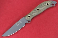 2012 Busse Combat Leaner Meaner .157" Tanker Grey INFI Blade Black Canvas Handle