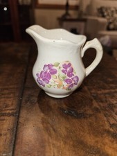 Vintage 2.5" Tea Set Creamer Purple Flowers