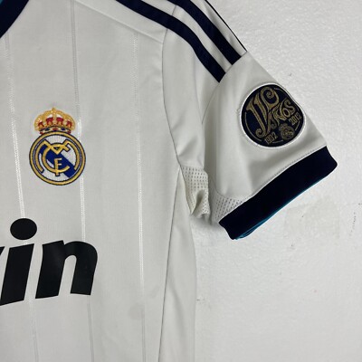 Real Madrid 2012 Home Jersey Adidas White Shirt Size Boys M