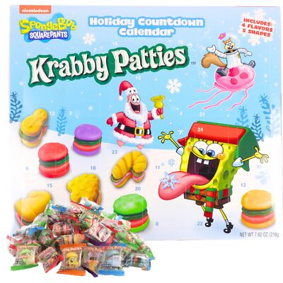 SpongeBob Krabby Patty Advent Calendar 24 Day Christmas Countdown Treats