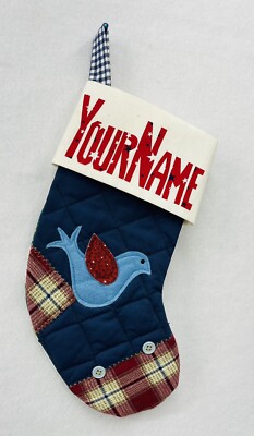 MINI STOCKING. PEACE DOVE.  Aunt Joys Personalized Christmas Stockings.