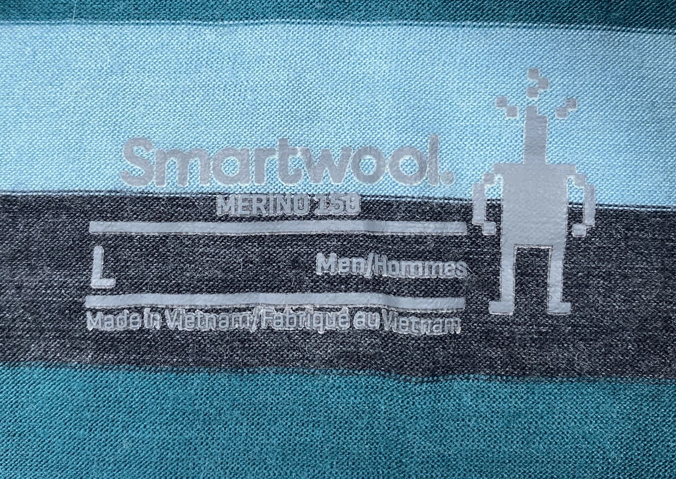 smartwool merino 150 long sleeve striped base-layer