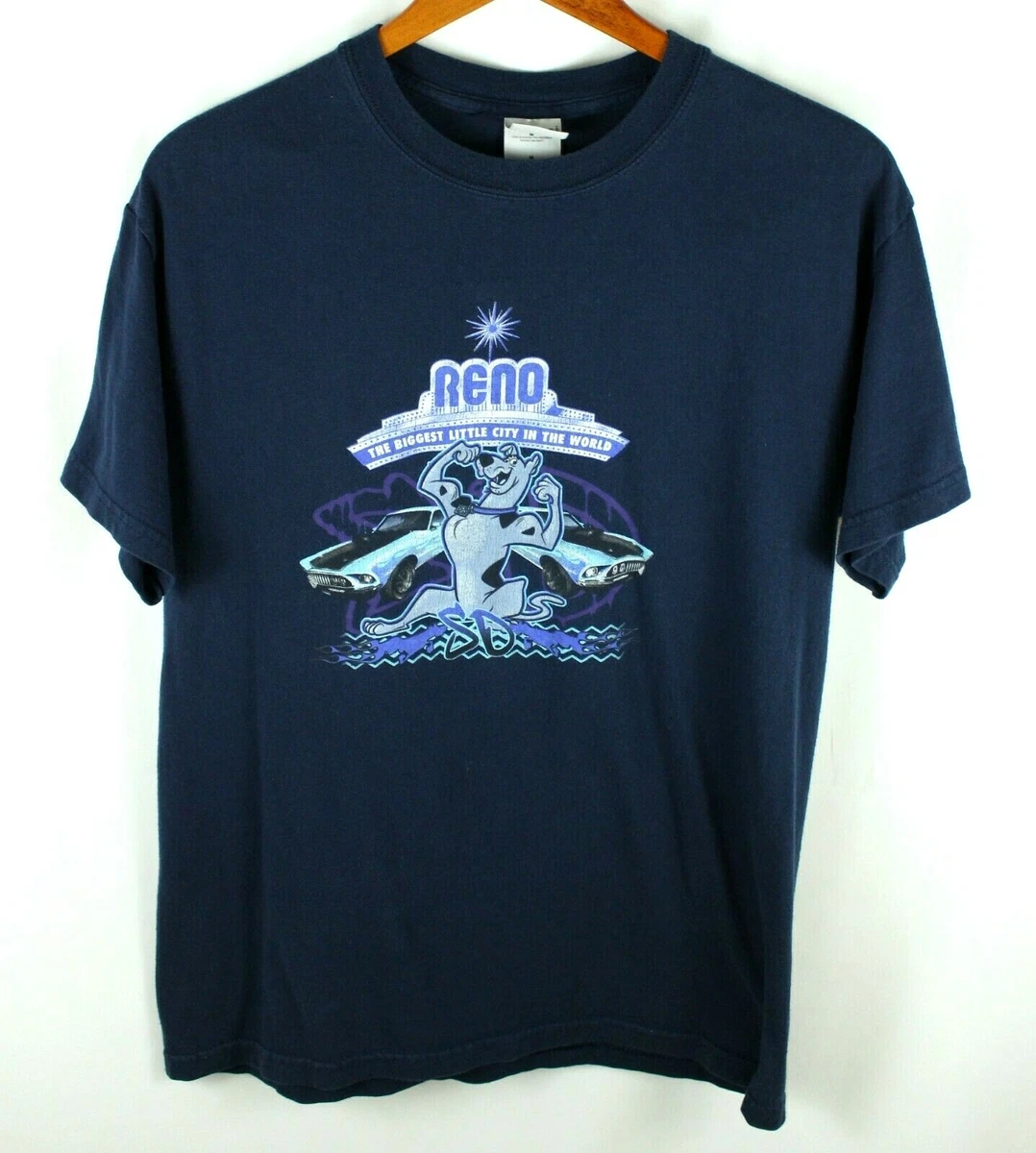 Reno The Biggest Little City in the World Scooby Doo Blue T Shirt Size M