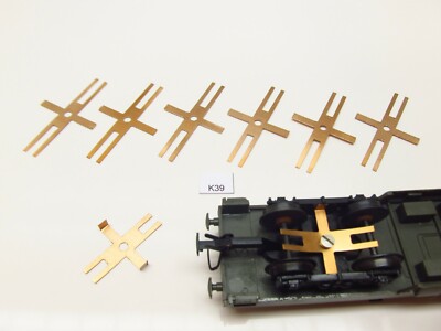 K39/6x, Kontakte Radschleifer KaModel für Wagenbeleuchtung HO/TT Wagen, 6St