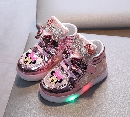 Scarpe bambina Minnie con luci LED luci lampeggianti eleganti Hot - Foto 1 di 6