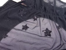 Victoria  s Secret Vintage Low Rise Ruched Back Sequined Star Hiphugger Panties M