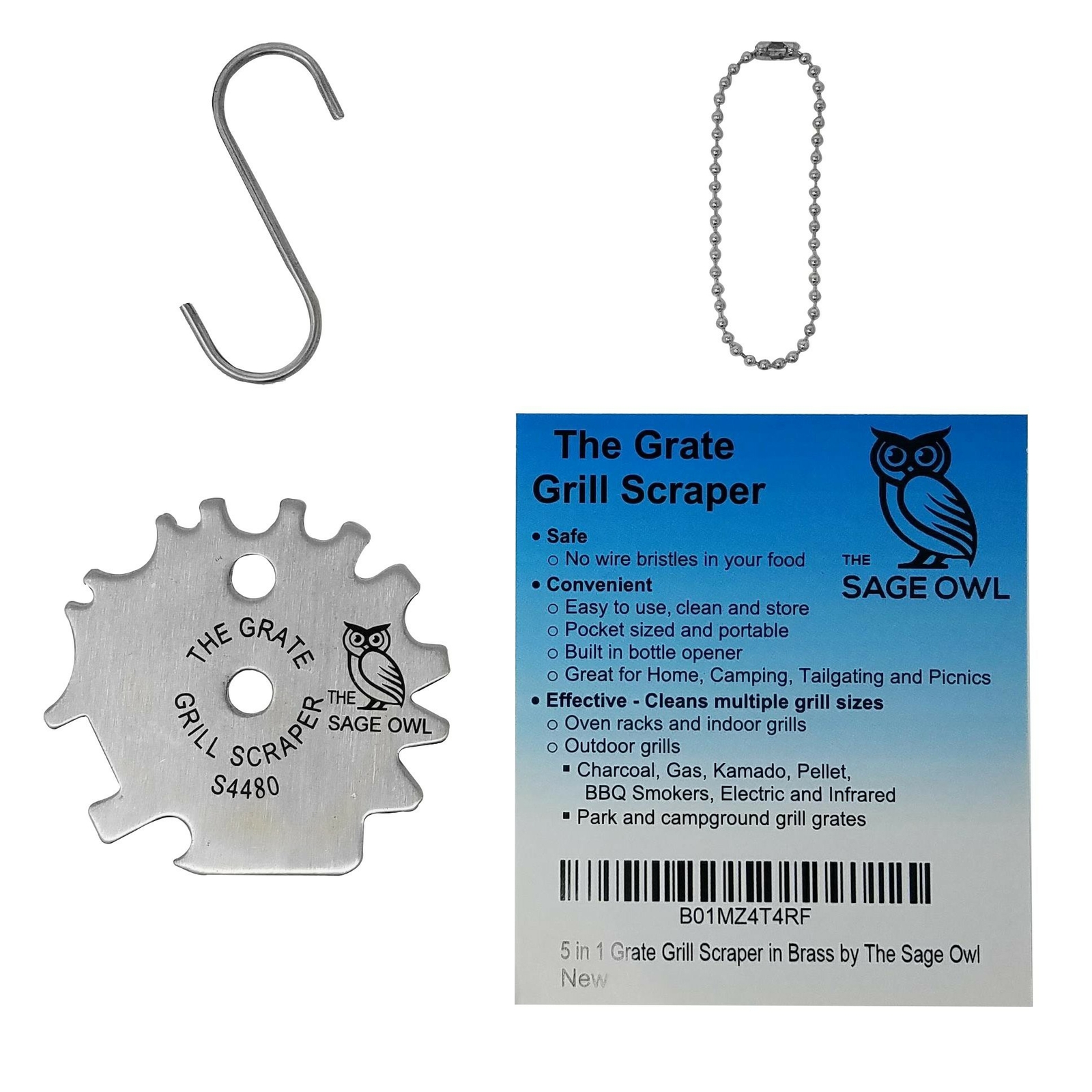 The Grate Grill Scraper Universal — Stainless Steel for Effective