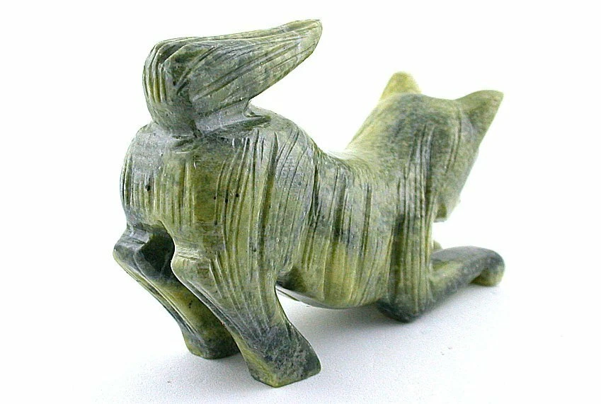 123,6 gramas 3 1/10 x 2 1/4 polegadas esculpida natural para gatos serpentina EBS101 - Imagem 3 de 3