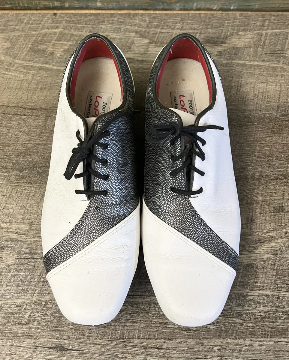 FOOTJOY Lopro White Metallic Womens Golf Shoes 97142 Size 6 Soft