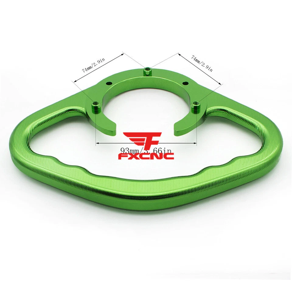 Para NINJA ZX6R 1995-1999 ZX9R 1994-99 CNC Pasajero Empuñadura Tanque Agarre Tapa Gas Foto 4 de 4