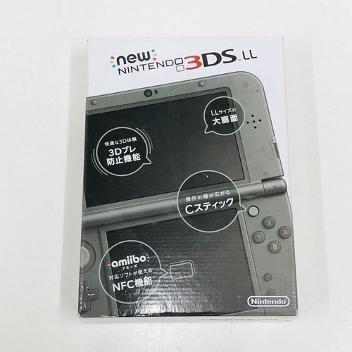 New Nintendo 3DS LL Metallic Black Console System Japan Open Box