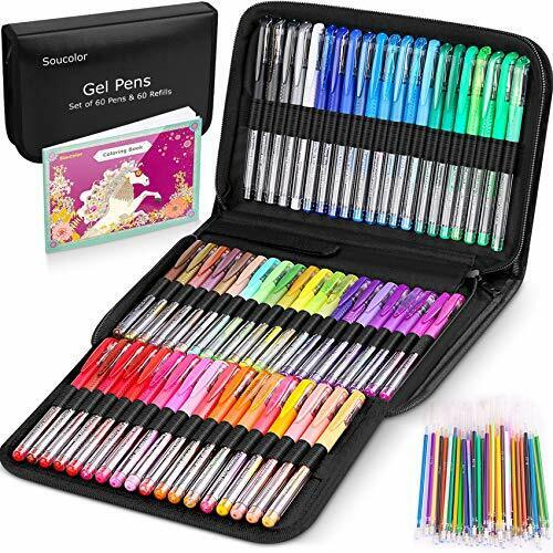 Gel Pens for Adult Coloring Books 122 Pack Artist Colored Gel Ma