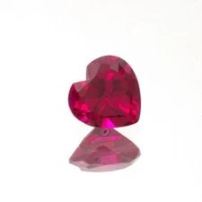 (3mm - 15mm) Heart AAA Lab Created Ruby 