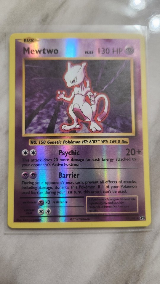 Mewtwo Card Pokemon - 51/108 Reverse Holo - XY Evolutions Series Pokemon Mega Evolution Mewtwo Card Pokemon - 51/108 Reverse Holo - XY Evolutions Series Pokemon Mega Evolution