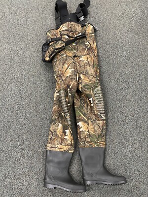 Drycode Mens Multicolor Real Tree Insulated Fishing Chest Wader Size 11