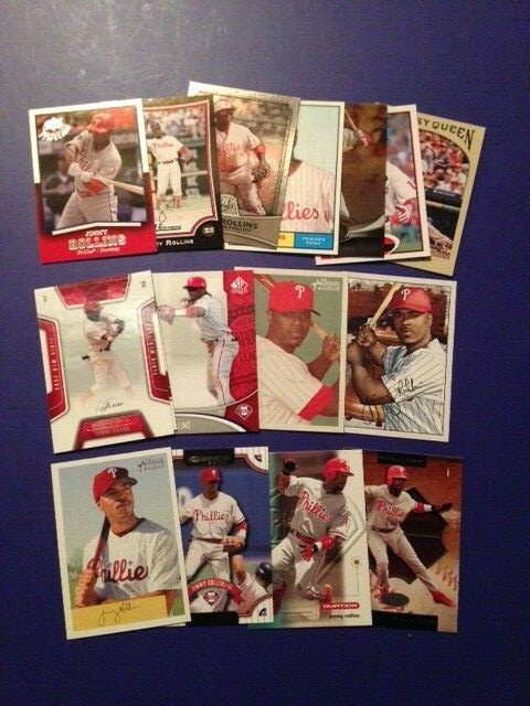 Jimmy Rollins Baseball Card Lot--15 Different Cards All Major Brands