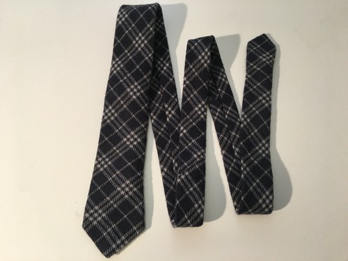 $345 Authentic NWT BRUNELLO CUCINELLI Blue 100% Wool Plaid Pattern Neck Tie 57" - Picture 7 of 8