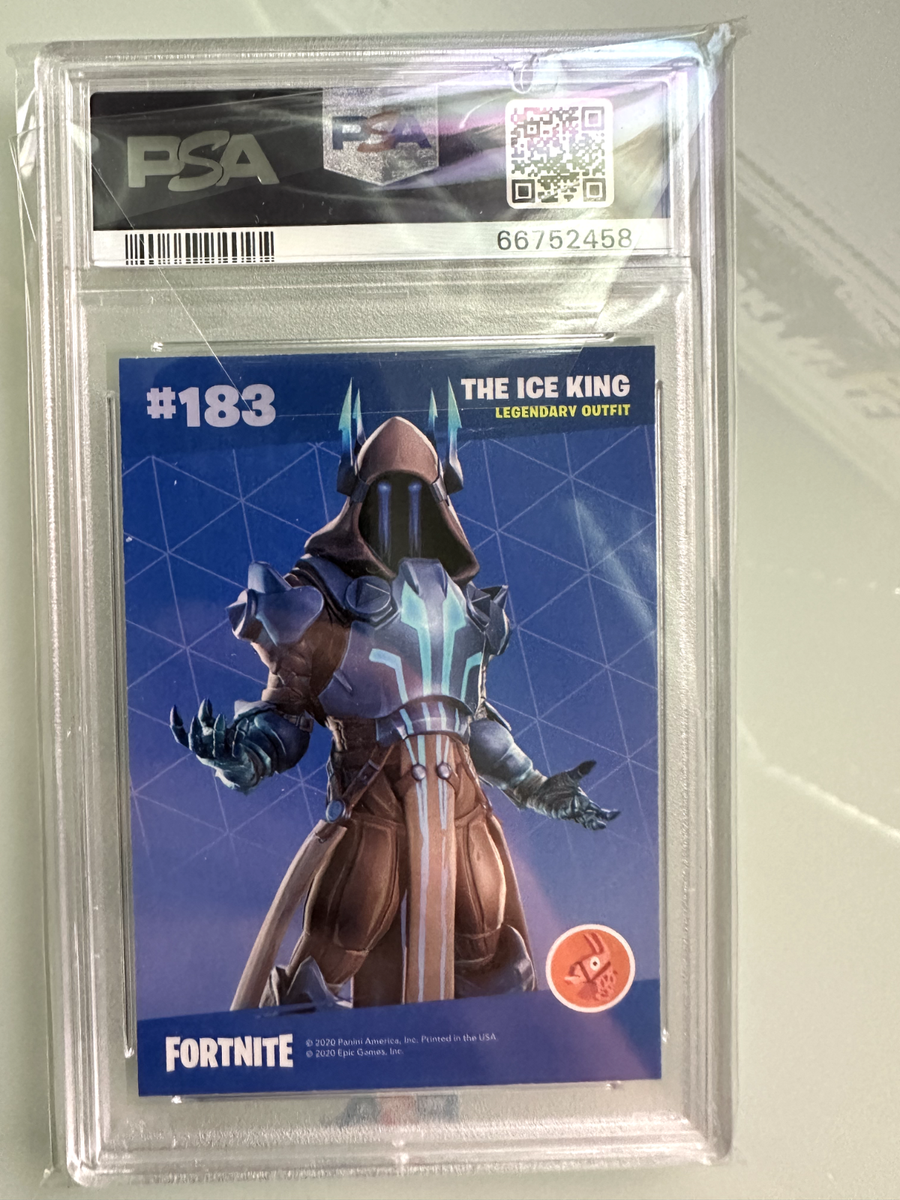 THE ICE KING 2020 Panini Fortnite 183 Optichrome Holo PSA 10