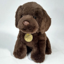 Aurora Miyoni Tots Chocolate Brown Lab Plush Toy Puppy Dog 8" Neck Tag