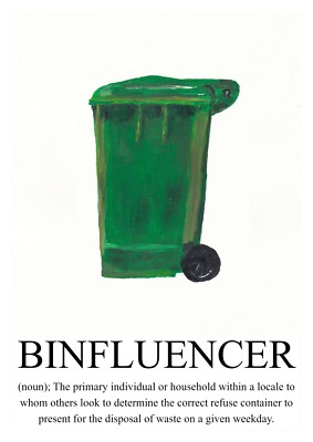 Signierter und gerahmter A4 Binfluencer Druck unbegrenzte Auflage