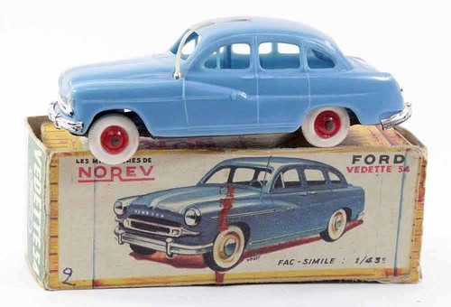 1/43 ème NOREV originale FORD VEDETTE bleue / jouet ancien - Imagen 2 de 7